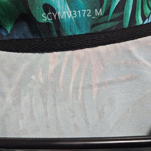 Horror Themed Hawaiian Shirt Mens Size Medium Classic Movie Villains Print Green - Picture 5 of 5